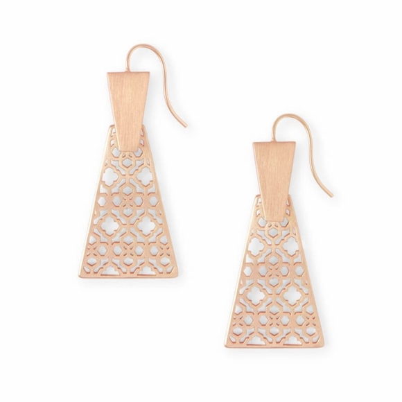 NEW Kendra Scott Keerti Drop Earrings in Rose Gold - Picture 2 of 4
